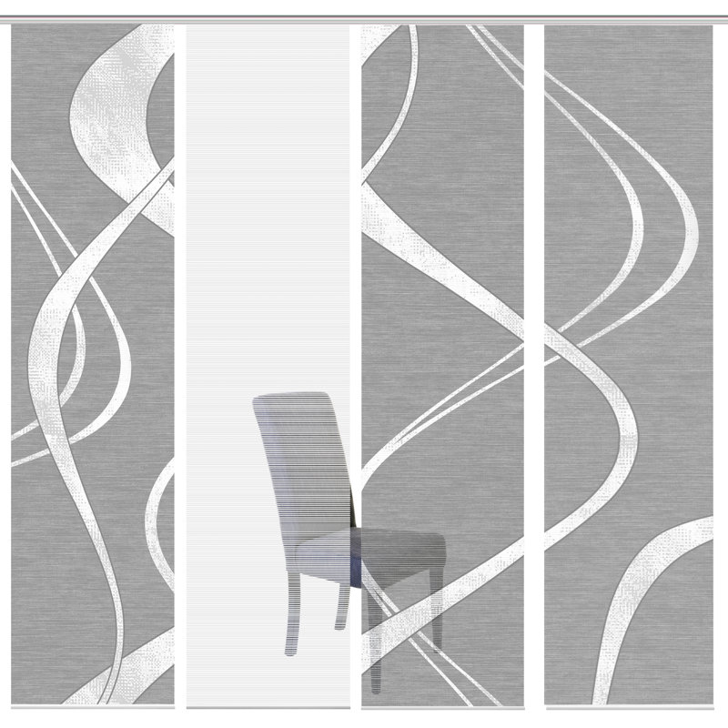 Paugh Semi Sheer Curtain Panel Pair, Anthracite