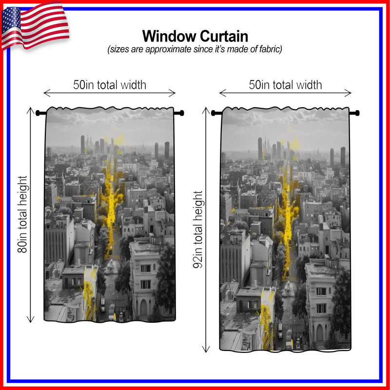 Rideaux et voilages Skyline, 50 po x 92 po - 1 panneau, Blockout