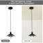 Luminaire suspendu vintage rétro avec support en métal noir mat pour îlot de cuisine, salle à manger, chambre à coucher et salon E26