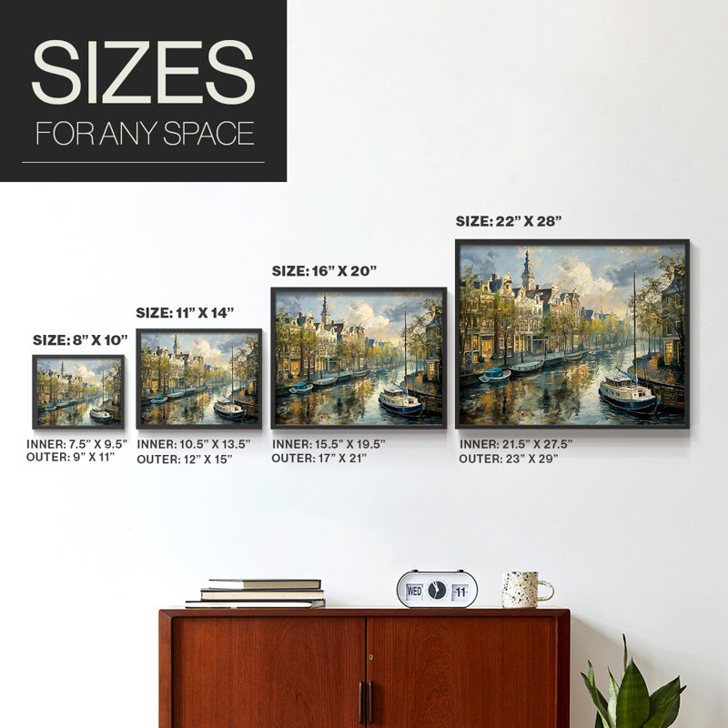 Nautical Series-CCX -Framed Print - Restickable, 8" H x 10" W, Black