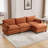 Oversized Modular Sectional Sofa with Movable Ottoman, 102 Inch 4 Seat Modern Corduroy Sofa Set, Convertible L Shaped Couch for Living Room and Office-294669936
