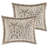 Luxurious 8 Piece Jacquard Bedding Sets Polyester Damask Tan/ivory