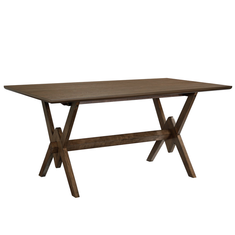 Double V Dining Table-Walnut, Walnut