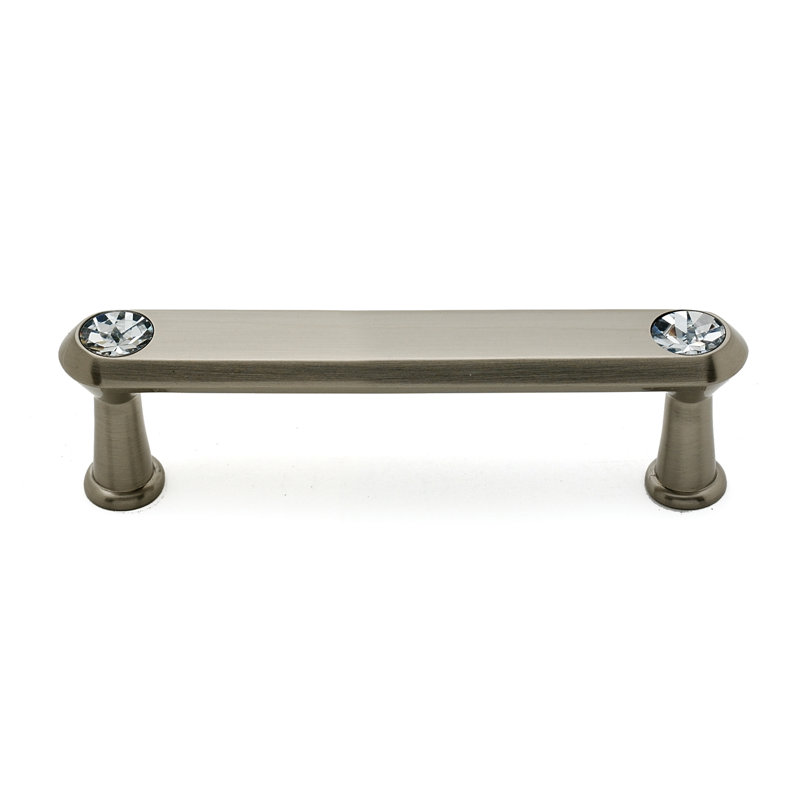 Contemporary 3 1/2" Center to Center Bar Pull, Satin Nickel, 3"
