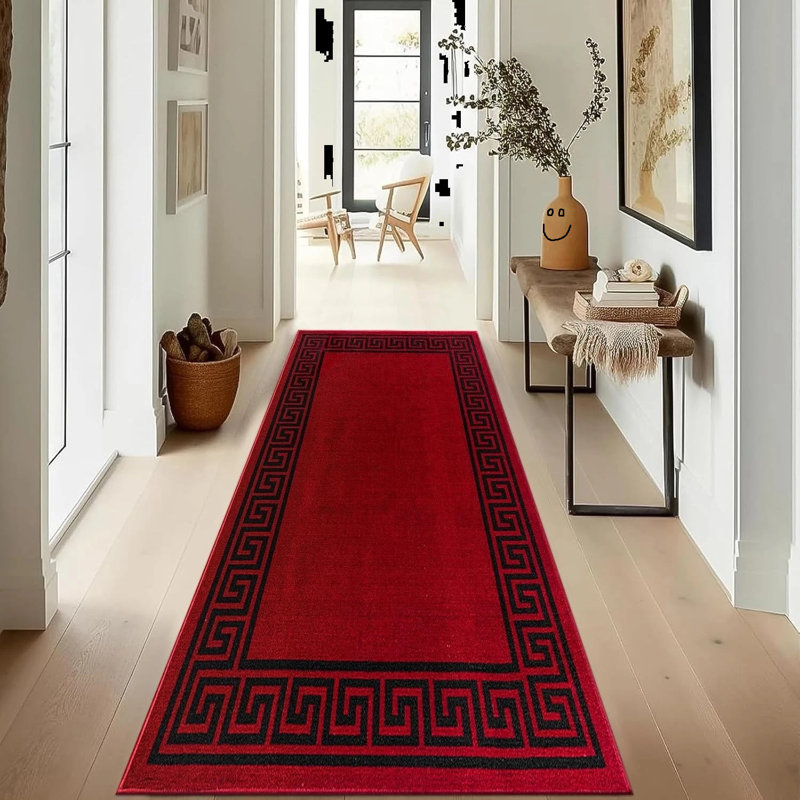 Runner Geometric Area Rug, Runner 66 x 220 cm