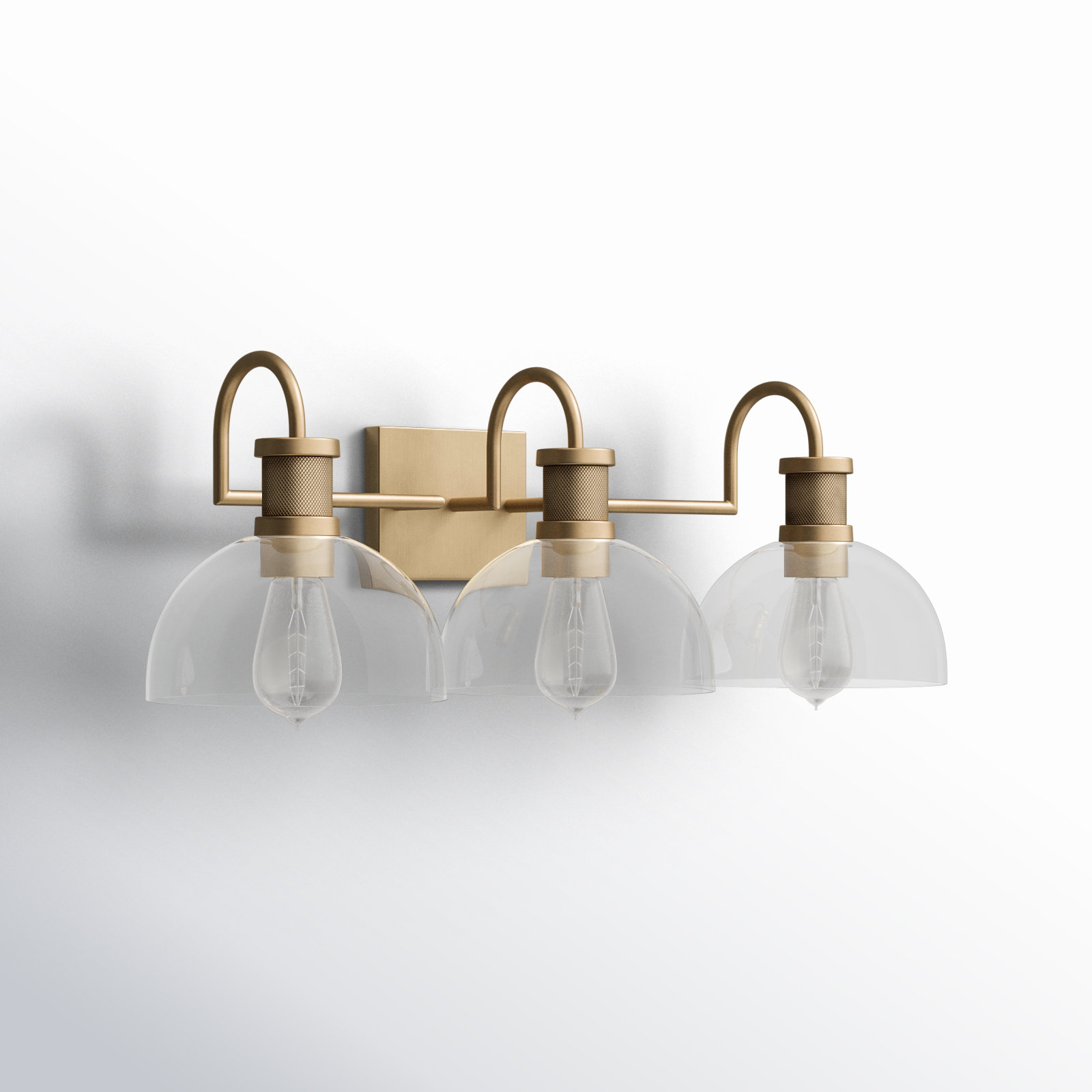 Rochelle Dimmable Brass Vanity Light, 3