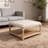33-Inch Large Square Ottoman Coffee Tables For Living Room, Tufted Upholstered Linen Ottoman With Storage Shelf And Solid Legs For Office Bedroom Farmhouse (Beige)