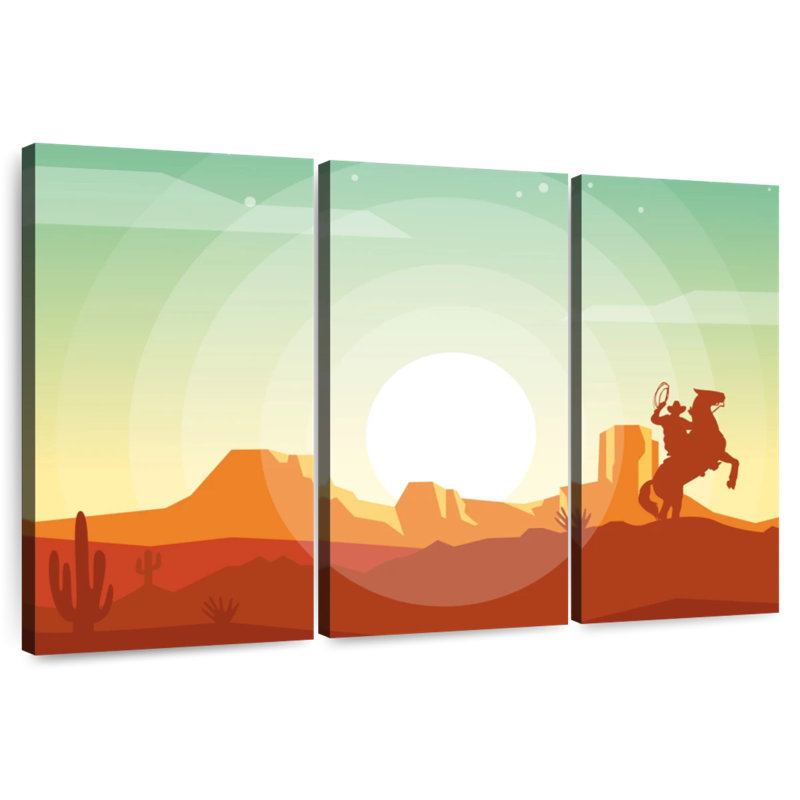 Lelar Western Desert, 28" H x 45" W
