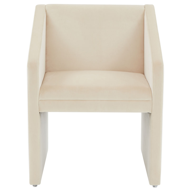 Dimeo Upholstered Armchair, Cream Velvet