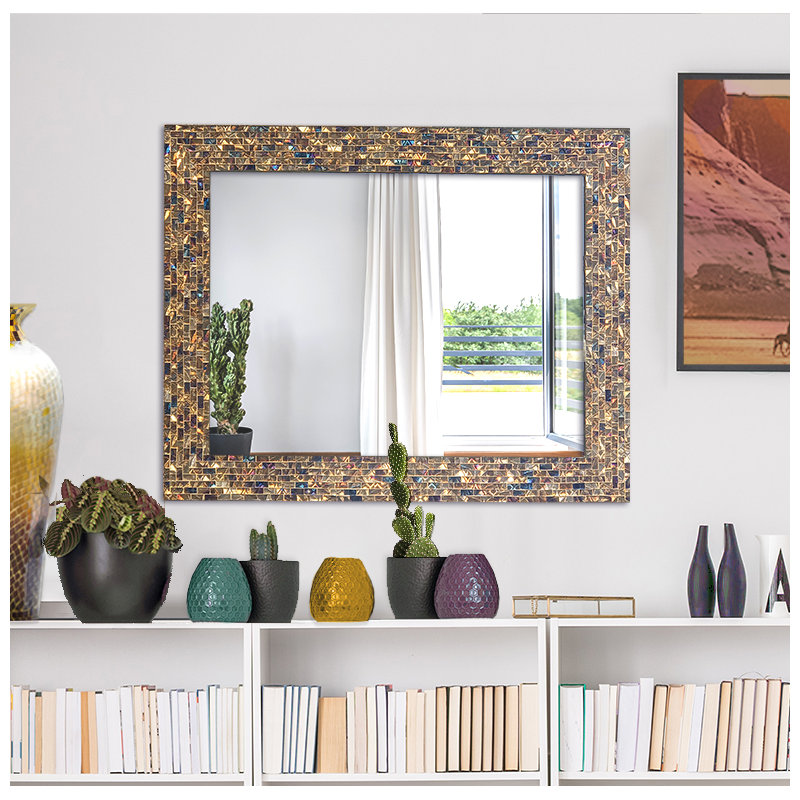 Miroir d'appoint Mosaic, Doré