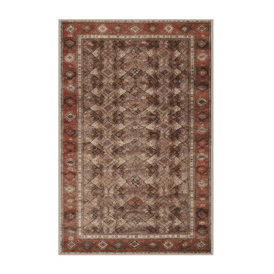 Tapis brun lavable à la machine