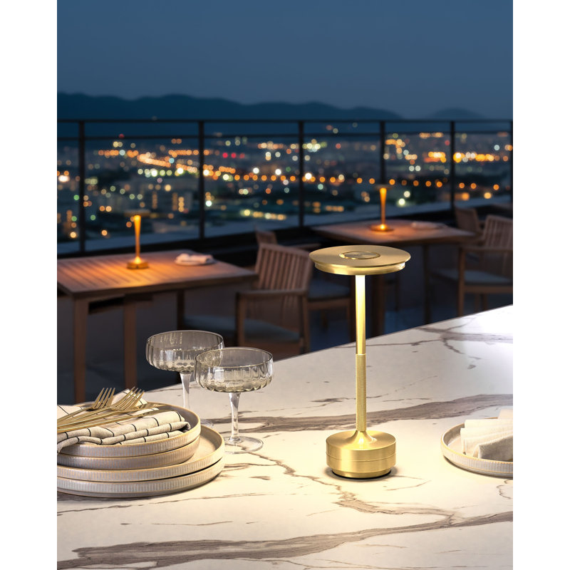 Aluminium Table Lamp, Gold