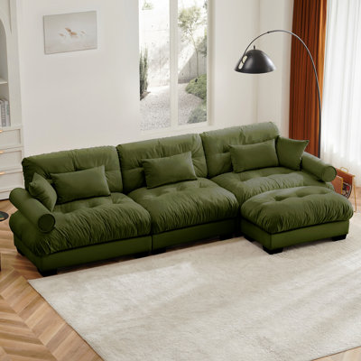 Canapé modulaire en velours surdimensionné Comfort