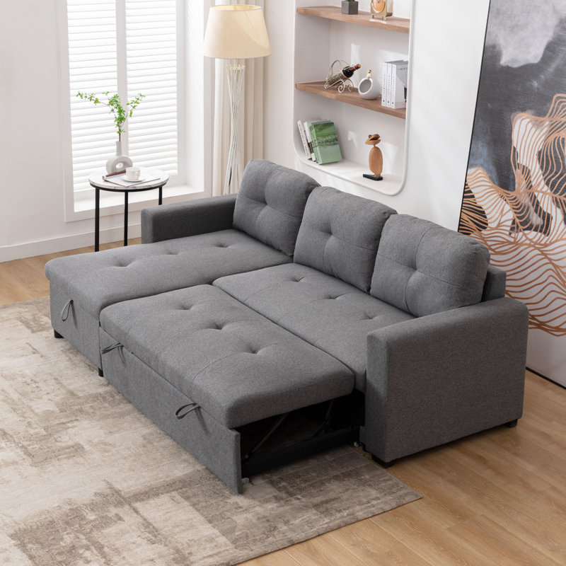 Kylissa 3 Seater Sofa Bed, Grey