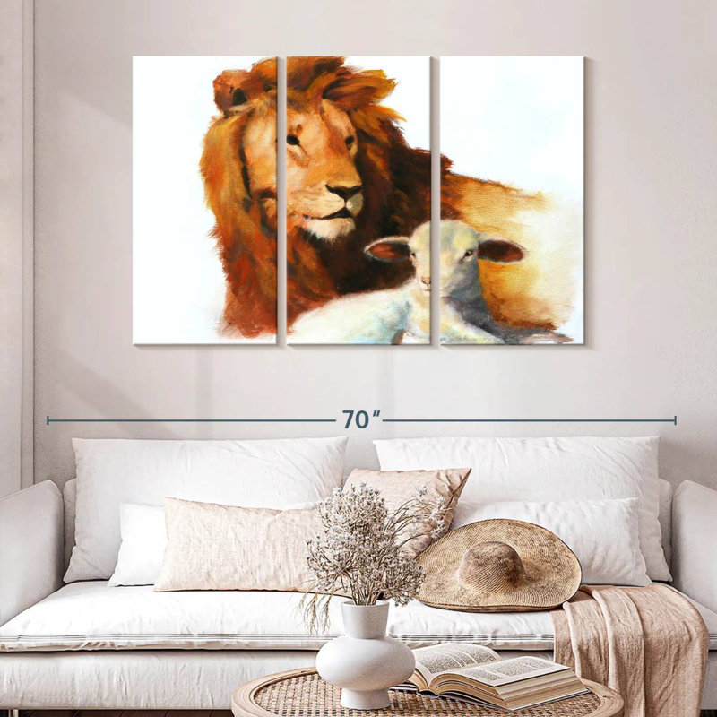 Lion And Lamb, 32" H x 50" W