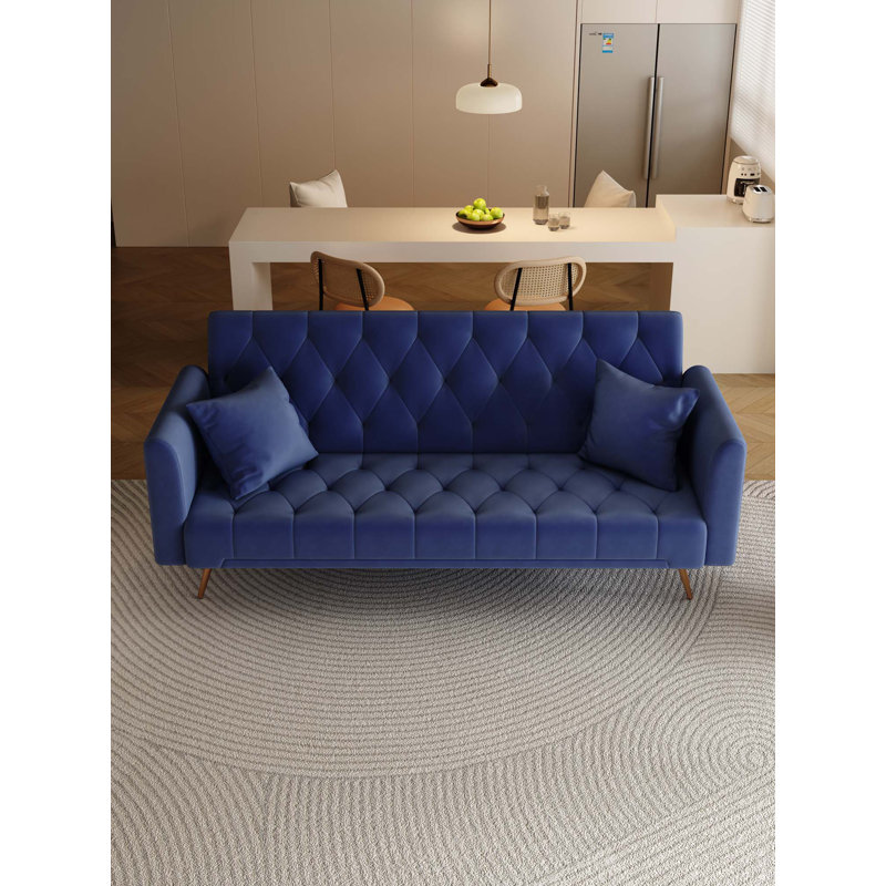 Canapé-lit double 71 po, Bleu