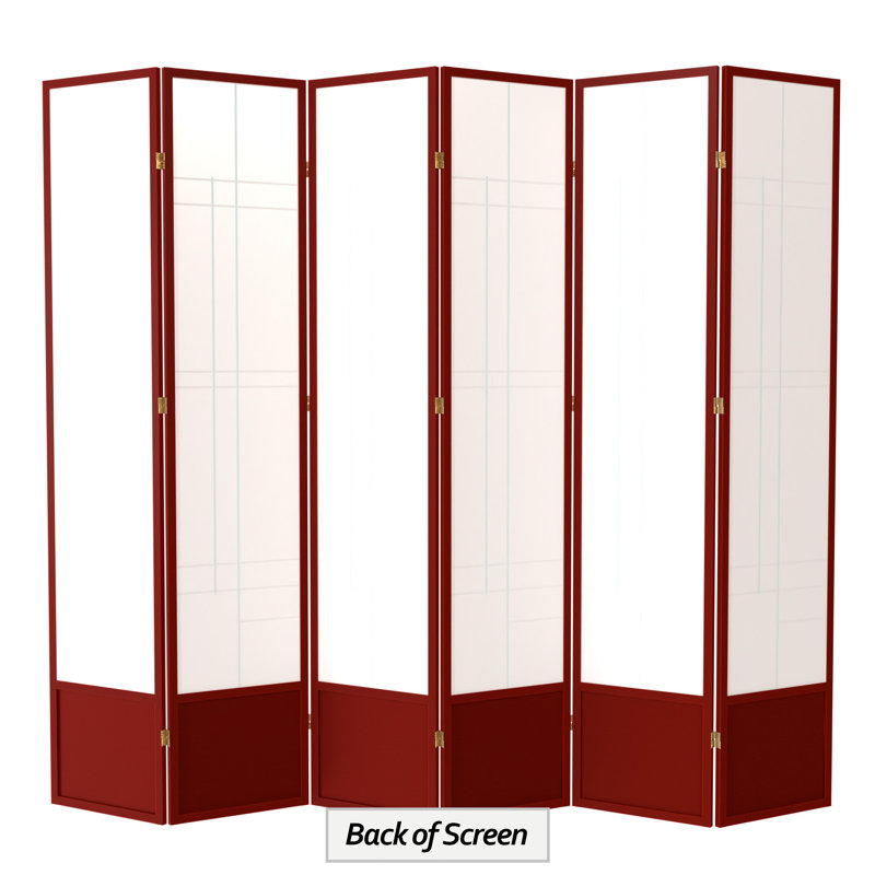 Cloison pliante Clara, 6, Bois de rose