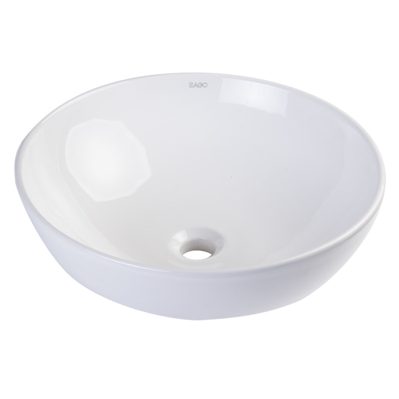 Lavabo de salle de bain circulaire en céramique pour bateau