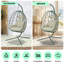 Fauteuil suspendu suspendu en osier avec support et coussin lavable pour patio-133409611-133409615