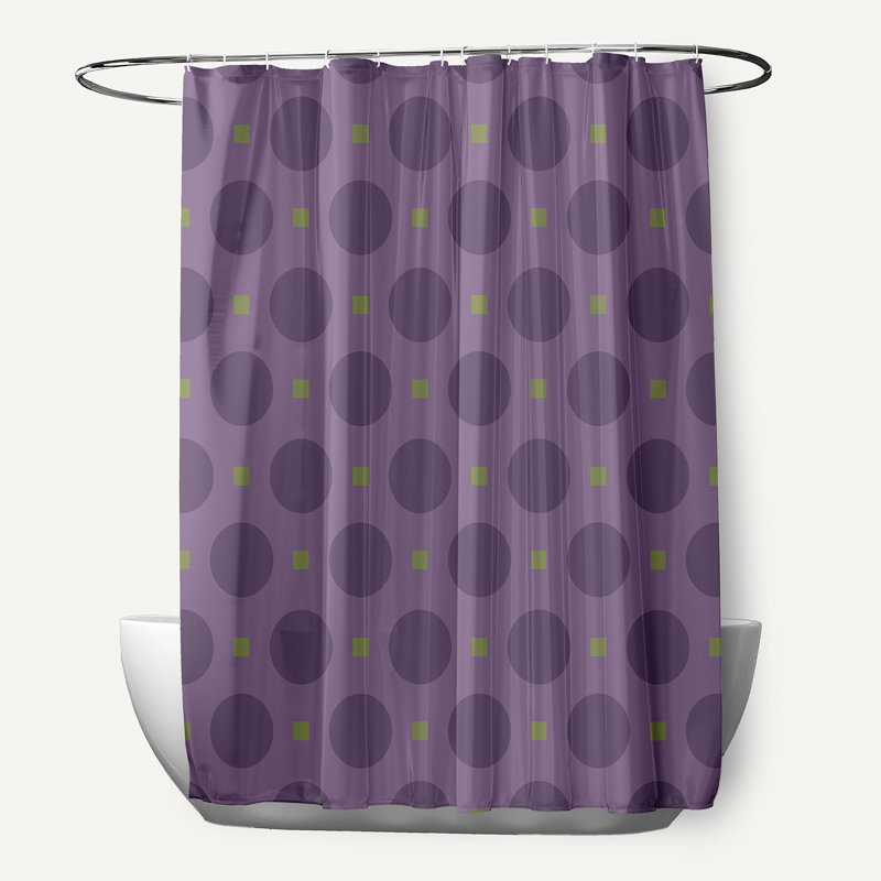 Geartsje Single Shower Curtain, Purple/Green