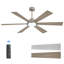 Lames de couleur 60 "à 6 vitesses avec ventilateur de plafond à DEL 60" à double face en argent et bois flottant 60 "-510173856-510173790