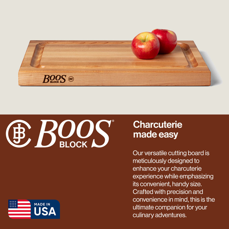 John Boos Reversible Cutting Board, 18" x 12", Maple