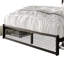 Lit plateforme double en métal avec rangement brun-106491492-106491486