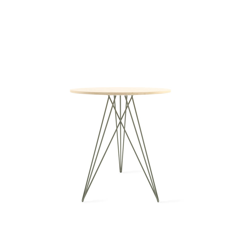 Hudson Solid Wood Top End Table, Maple, Prairie Green