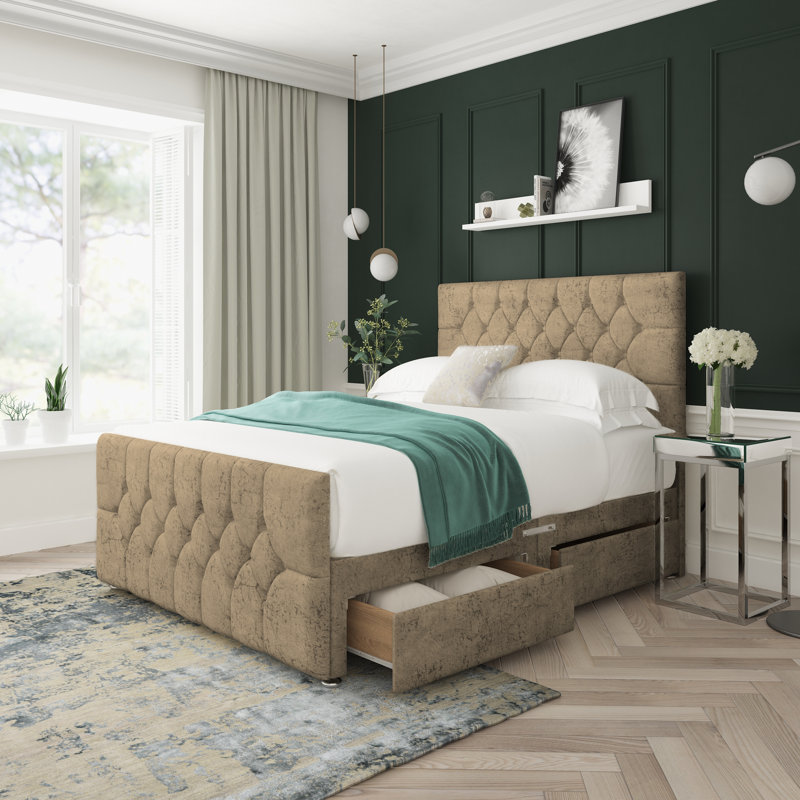Upholstered Bed, Small Single (2'6), Mink