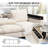 96*35''Chenille Sectional Sofa With Bluetooth Speaker