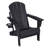 Folding Adirondack Chair with Side Table, 3-Piece Adirondack Chair Set with Wood Texture-2077964845