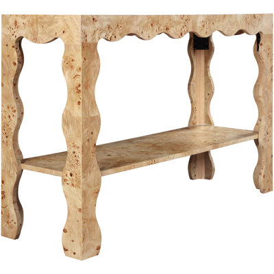 Vassa Burl Veneer Console Table