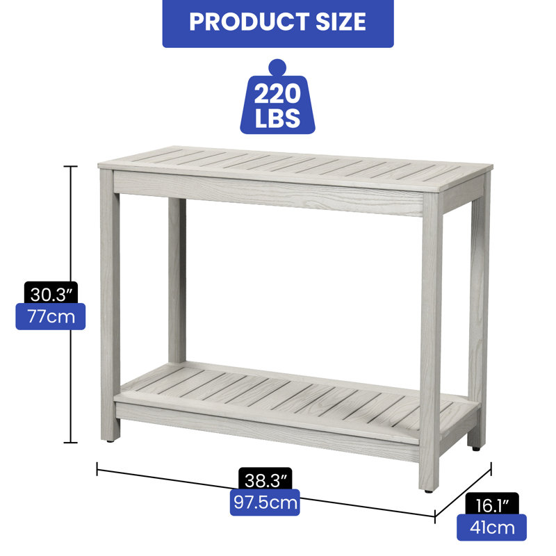 Dhevansh 38.3'' Console Table, White
