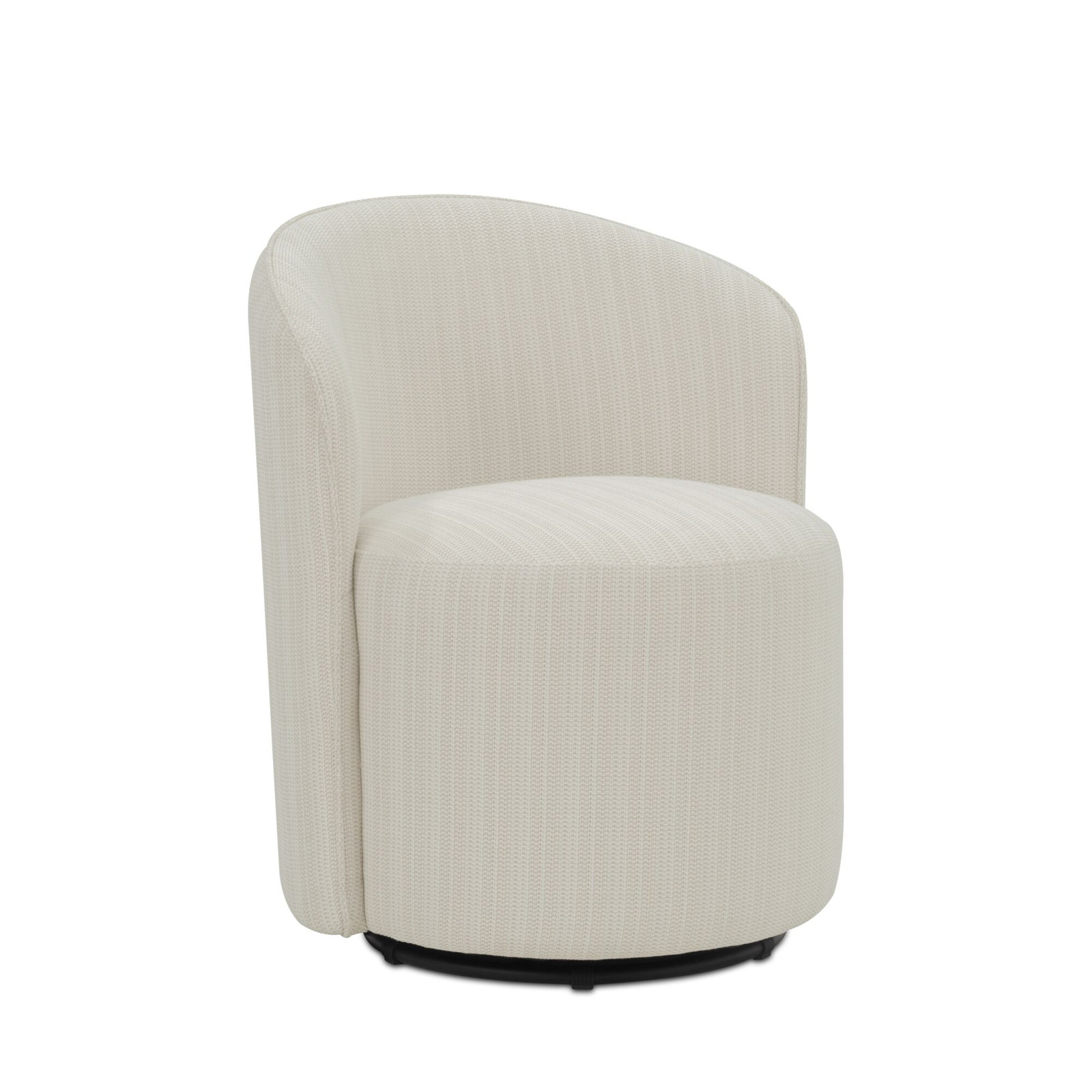 Sylvie Outdoor Swivel Dining Chair Cream, Oat Textured Weave Outdoor Olefin 