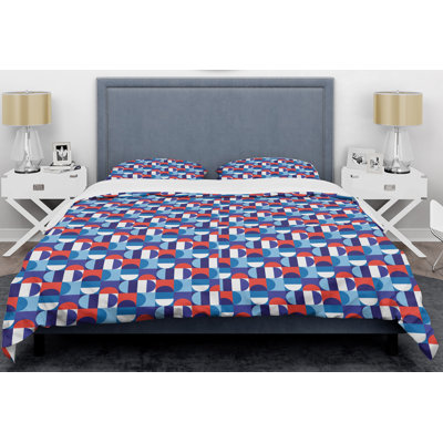 Polyester Twill Geometric Shapes Duvet Cover Set