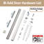 Porte intérieure pliante demi-Lite en panneau de fibres à densité moyenne à miroir blanc, portes de placard pliantes avec quincaillerie, blanc-116641379-116641373
