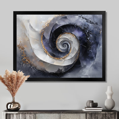 Abstrait Vortex cosmique noir et blanc IV