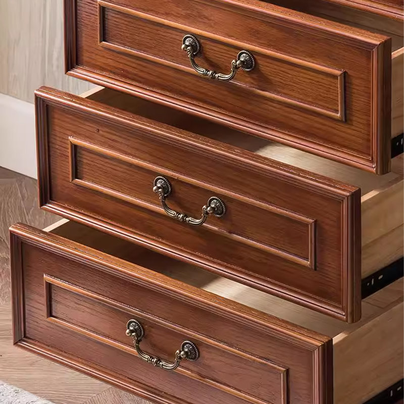 Buffet décoratif cerisier massif et bois manufacturé