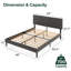 Structure de lit tapissier 38 po avec lattes en bambou durable Zinus Cambril-75227868