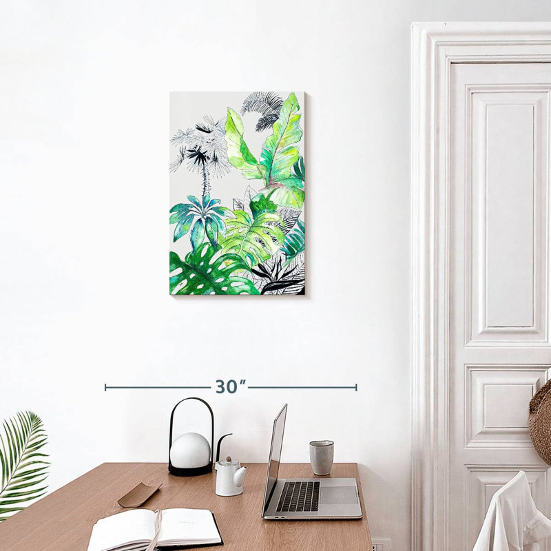 Harnek Teal Palm Selva I, 24" H x 16" W