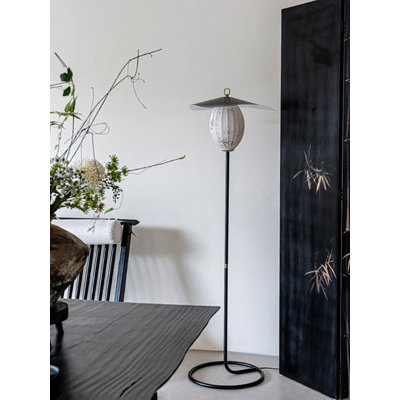 Chinese Traditional Style Iron & Fabric Floor Lamp