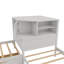 Structure de lit simple en L avec lit gigogne et tiroir en L, lit plateforme en coin bas 3-en-1 avec bureau intégré-35208884