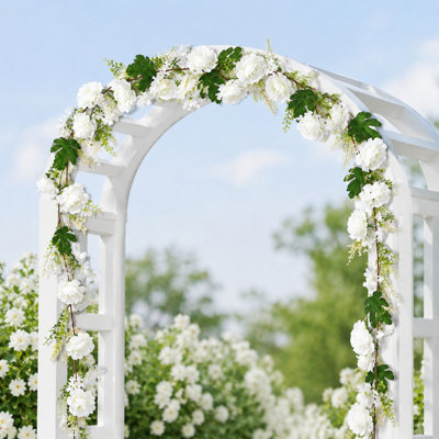 5.9FT Artificial Peony Flower Garland - Silk Peony Garland With Flowers For Wedding Party Table Decoration