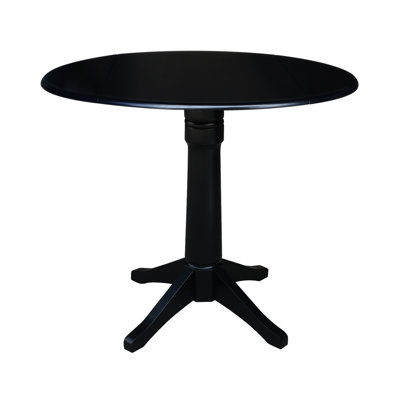 Extendable Round Solid Wood Dining Table