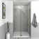 44'' - 48'' W x 76'' H Pivot Semi-Frameless Shower Door with Clear Glass