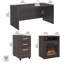 Ensemble de bureau rectangulaire Office 500 Collection 60W x 30D avec foyer électrique 24W Office 500 Collection-83167918