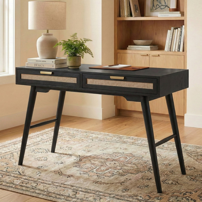Bureau d'écriture Mid-Century Modern, Noir
