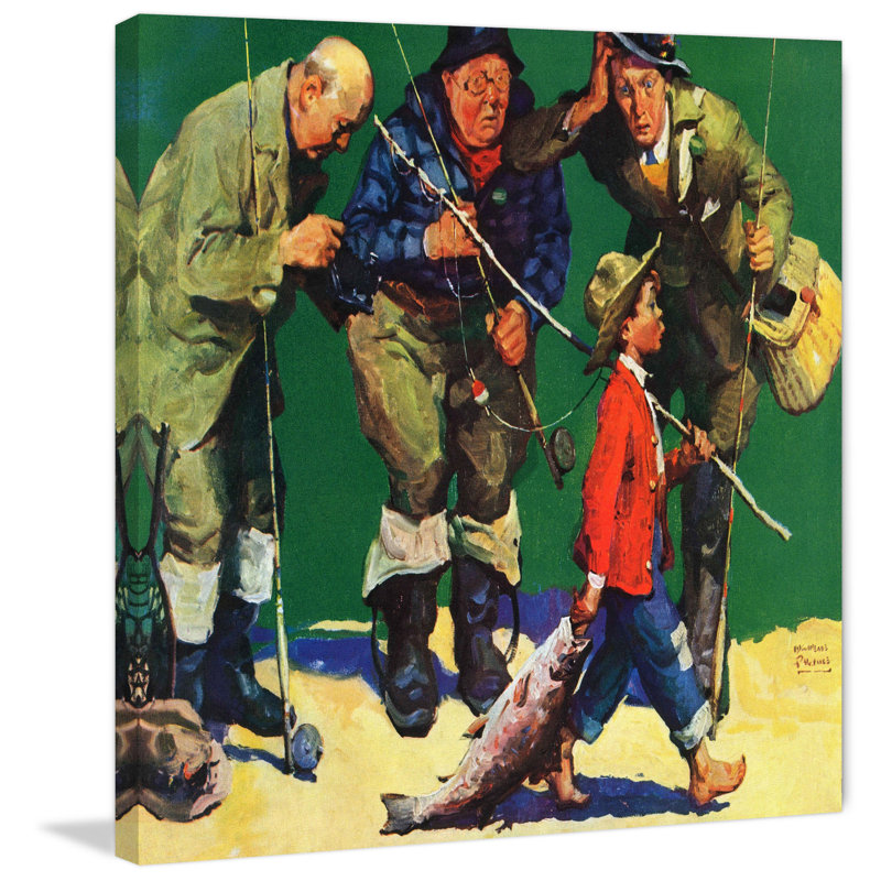 The Best Fisherman - Wrapped Canvas Print, 46cm H x 46cm W