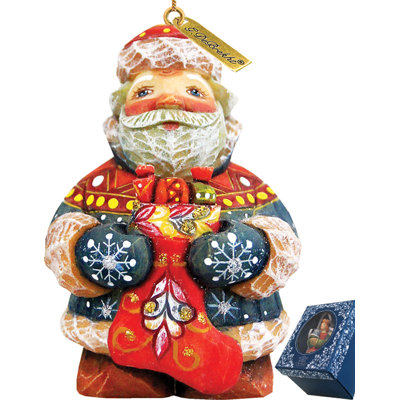 Derevo 4'' Handmade Wood Hanging Figurine Ornament
