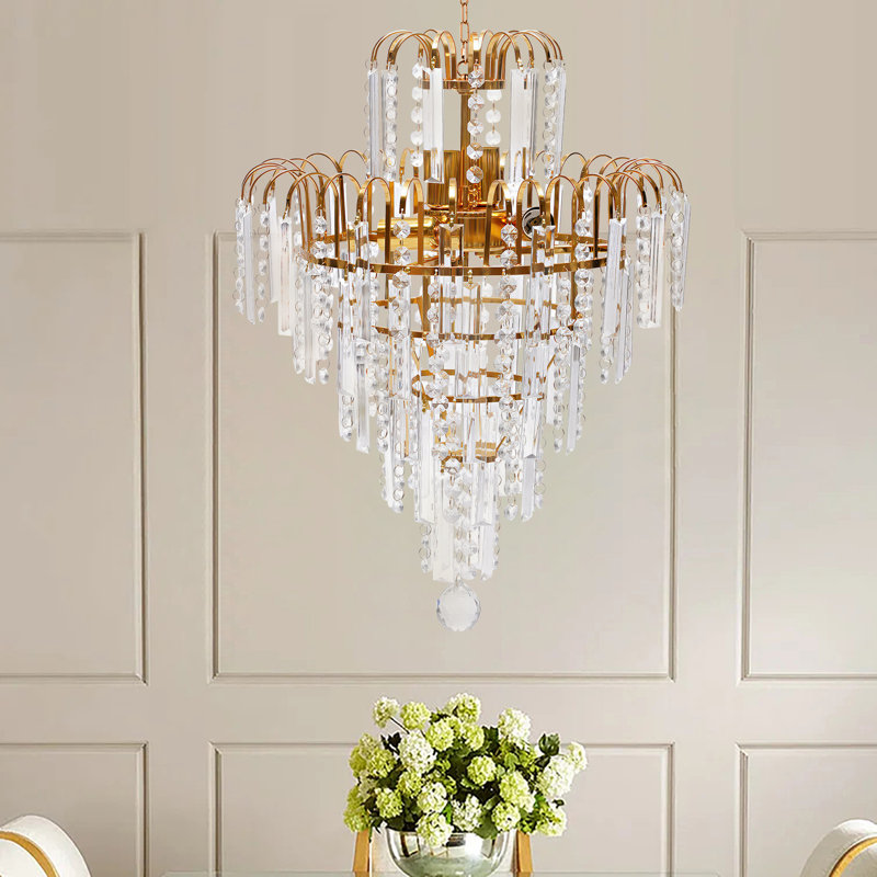 Lustre en cristal à 4 lumières Jamie